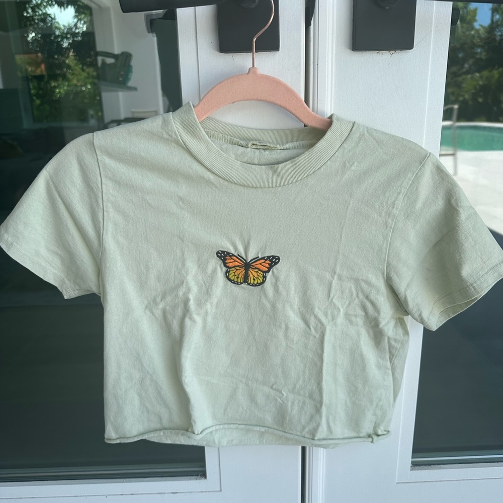 John Galt Brandy Melville Cropped Shirt